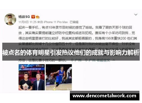 被点名的体育明星引发热议他们的成就与影响力解析